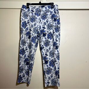 Zac & Rachel Blue and White Floral Pants